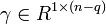 \gamma \in R^{{1\times (n-q)}}