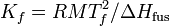 K_{f}=RMT_{f}^{2}/\Delta H_{{{\mathrm  {fus}}}}