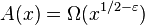 A(x)=\Omega (x^{{1/2-\varepsilon }})