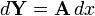 d{\mathbf  {Y}}={\mathbf  {A}}\,dx