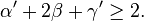 \alpha '+2\beta +\gamma '\geq 2.