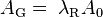 A_{{{\mathrm  {G}}}}=\;\lambda _{{{\mathrm  {R}}}}A_{0}