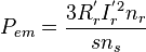 P_{{em}}={\frac  {3R_{r}^{{'}}I_{r}^{{'2}}n_{r}}{sn_{s}}}