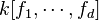 k[f_{1},\cdots ,f_{d}]