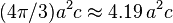 (4\pi /3)a^{2}c\approx 4.19\,a^{2}c