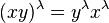 (xy)^{{\lambda }}=y^{{\lambda }}x^{{\lambda }}