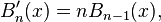 B_{n}'(x)=nB_{{n-1}}(x),\,