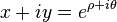 x+iy=e^{{\rho +i\theta }}\,