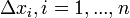 \Delta x_{i},i=1,...,n