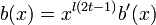 b(x)=x^{{l(2t-1)}}b'(x)