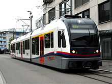 An BDWM ABe 4/8 operating as an S17 train at Dietikon, 2010.