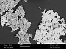 SEM photo showing calcite rafts