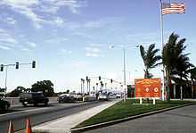 The main gate of Camp Pendleton