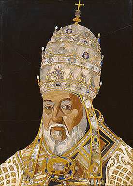 Mosaic of Pope Clement VIII wearing a papal tiara