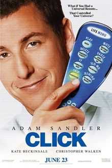 Adam Sandler holding a television remote control