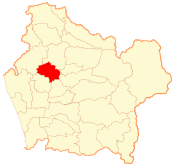 Map of Galvarino commune in Araucanía Region