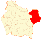 Location of the Lonquimay commune in the Araucanía Region