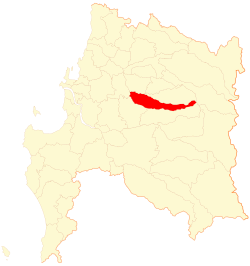 Location of the Pemuco commune in the Biobío Region