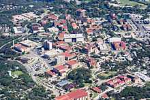 Aerial view of campus in 2009