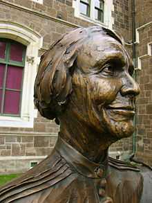 a bronze bust