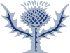 Britannica's logo of a blue thistle