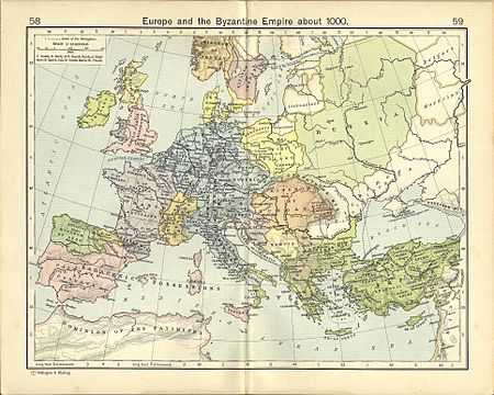 Map of Europe around 1000