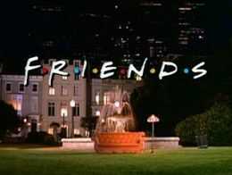 The title screen, featuring a sofa in front of a fountain in a park