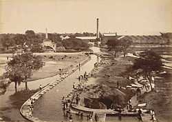 Some buildings around the water canal