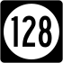 Iowa Highway 128 marker