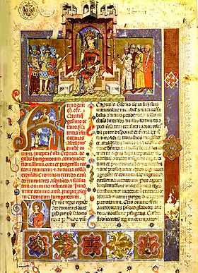 First page of the Illuminated Chronicle