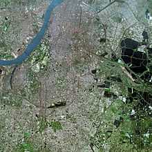 Satellite view of Kolkata