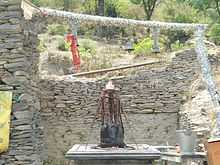 Graphite Lingam at the Lakhamandal Temple.