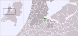 Location map showing Diemen in North Holland and the Netherlands