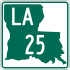 Louisiana Highway 25 marker