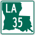 Louisiana Highway 35 marker