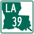 Louisiana Highway 39 marker