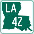 Louisiana Highway 42 marker