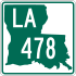 Louisiana Highway 478 marker