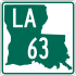 Louisiana Highway 63 marker