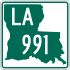 Louisiana Highway 991 marker