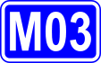 Highway M03 shield}}