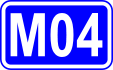 Highway M04 shield}}