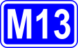 Highway M13 shield}}