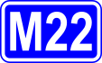 Highway M22 shield}}