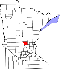 State map highlighting Benton County