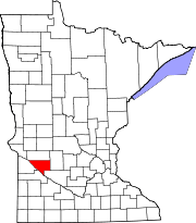 State map highlighting Chippewa County