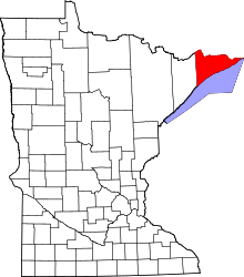 State map highlighting Cook County