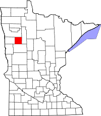 State map highlighting Mahnomen County