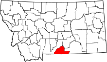 State map highlighting Carbon County