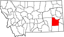 State map highlighting Custer County